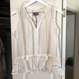 NWT Michael Stars Tie Blouse